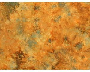 Hand dyed fat quarter of quilting cotton in shades of yellow orange